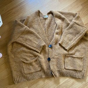 Oversized Tan Cardigan
